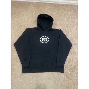 Vintage 2000s DC Shoes Skateboarding Hoodie Size Medium Grunge Skater Y2K